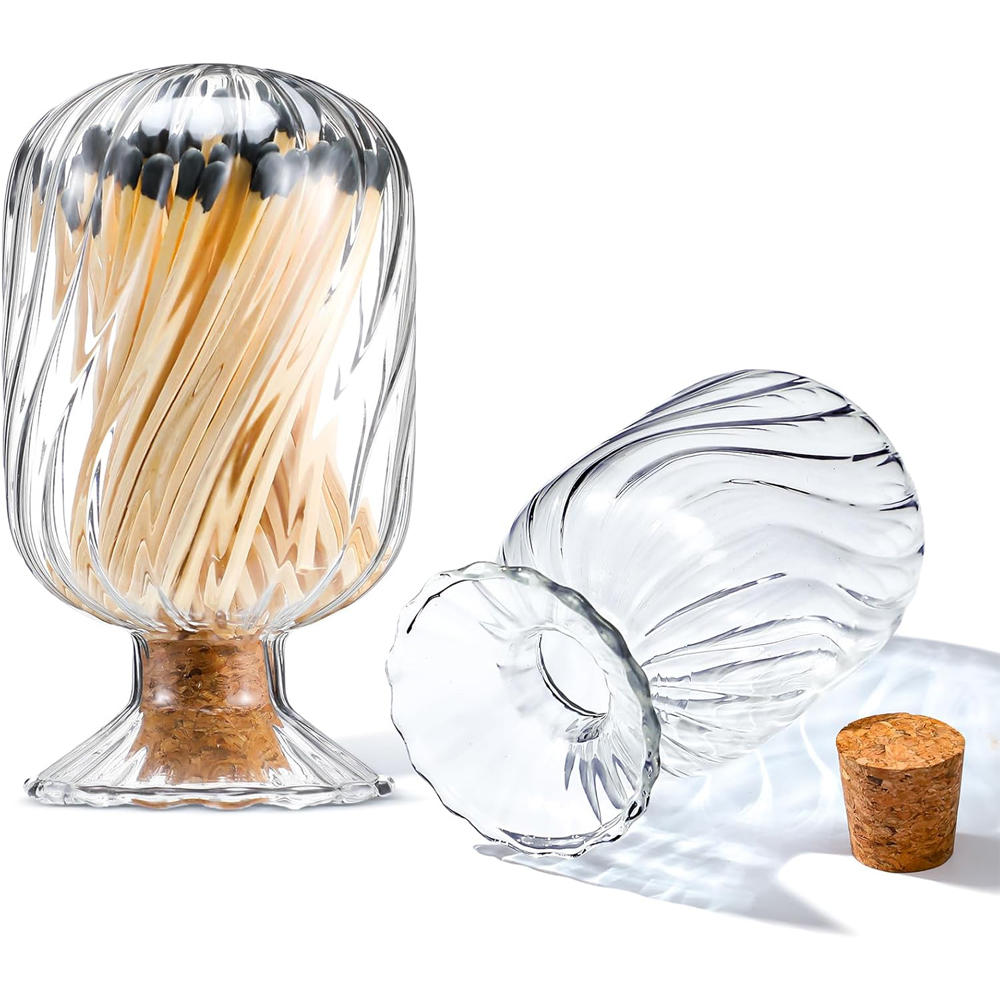 Candle Supplies Glass Jars - Kaca berbentuk Helix cocok Cloche kaca